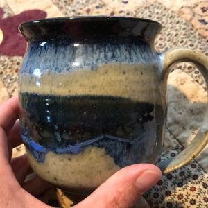 Hand thrown pottery mug